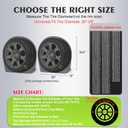 RV Tire Covers Sets of 2,Heavy Duty 600D Polyester Oxford Cloth,26-29Inch | Wheel Tire Covers for Trailers Travel Camper Truck SUV Van,Waterproof,Tear-Resistant,Anti-UV,Snow Protection,Black