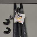 Closet Rods for Hanging Clothes, 17 to 54 Inch Stepless Adjustable Closet Rod, 1.3 Inch Diameter Metal Heavy Duty Closet Hanging Rod for Closet Wardrobes Laundry RV, Black