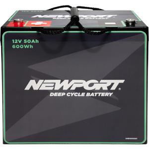 12V50Ah Deep Cycle Heavy-Duty Marine Battery, Lightweight & Sealed AGM, Trolling Motor Compatible