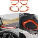RT-TCZ for Jeep JL A Pillar Top Roof Speaker Trim Cover for Jeep Wrangler JL JLU Gladiator JT 2018-2023 Orange Interior Accessories 4pcs