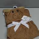 Luvable Friends Unisex Baby Cotton Animal Face Hooded Towel, Moose, One Size