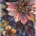 LUMARKE for iPhone 13 Pro Case Cute - Wireless Charging Compatible - Dual-Layer Soft Silicone + Hard Shell - Trendy Floral Design - Glossy Phone Cover for Women - Blooming Purple Flower