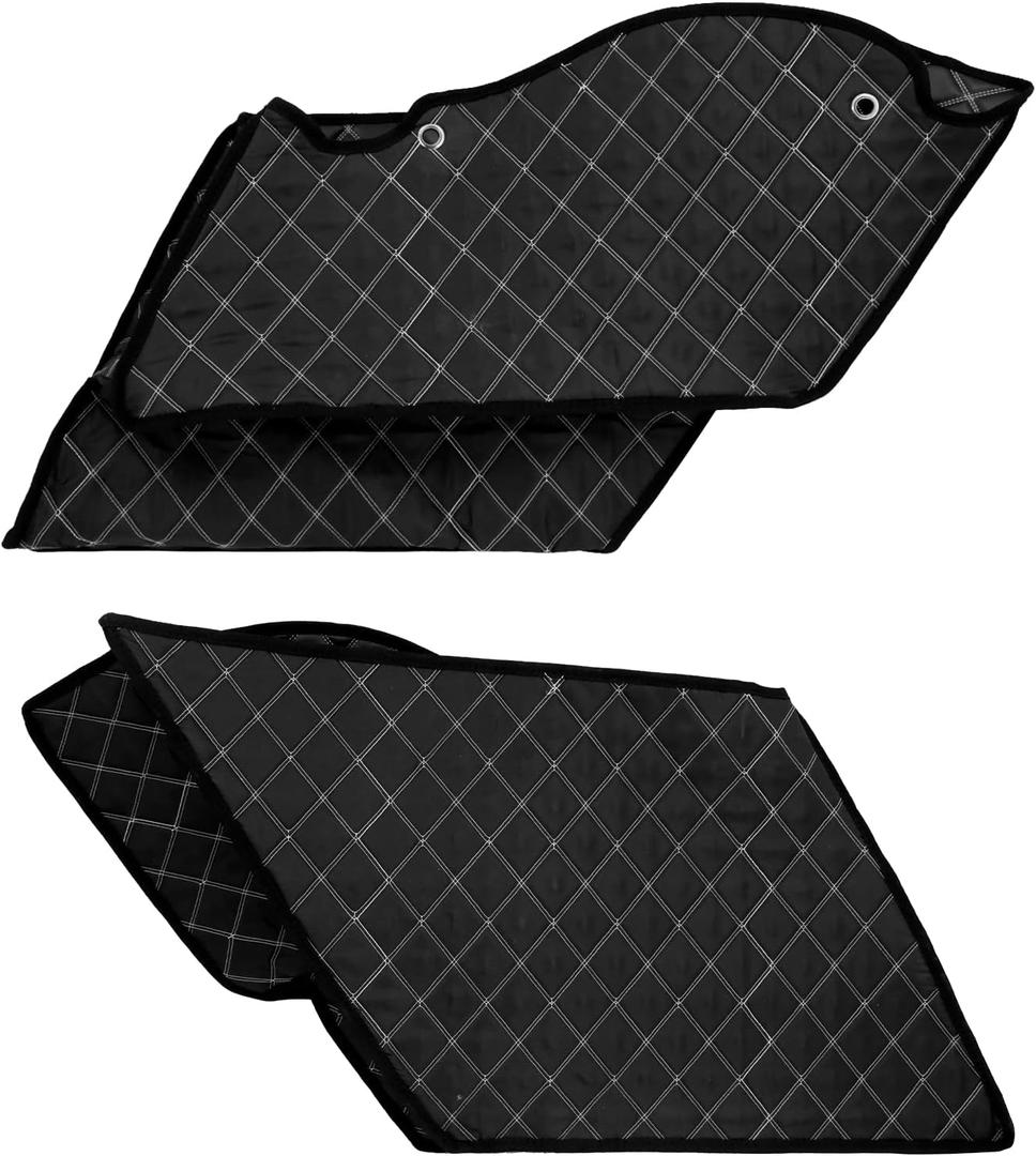 HDBUBALUS 5'' Stretched Saddlebag Liners Inserts White Thread Compatible with Harley 2014-2023 1 Pair