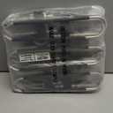 4 Pack 6-Tier Space Saving Pant Hangers, Anti-Slip, Lightweight, Stainless Steel, Black, 6 Pairs Jeans Hangers