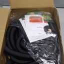 Flexi Hose Lightweight Expandable Garden Hose, 75FT -Retractable Garden Hose, Water Hose - No-Kink Flexibility, 3/4 Inch Solid Brass Fittings and Double Latex Core (Black)