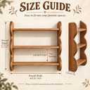 ZOCONE 3 Tier Rustic Vintage Wooden Wall Shelf for Living Room and Bedroom