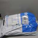 Outdoor Rug 8 x 10 ft, Reversible Plastic Straw Rug for Patio, Waterproof Large Outdoor Carpet for RV, Patio, Camping, Backyard, Deck, Picnic, Beach, Black & White