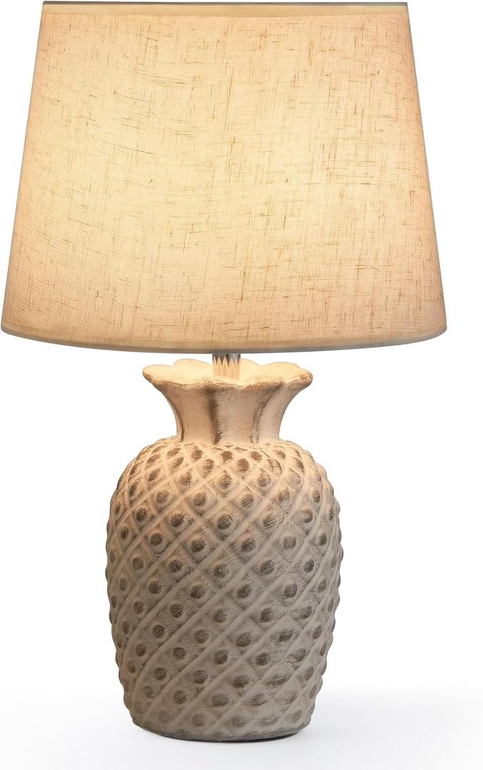 UMEXUS 13" Small Rechargeable Cordless Table Lamp, Remote Control Timer Dimmer, Battery Powered Color Changing Light, Nightstand Lamp for Bedroom Kitchen Living Room (Ceramic Base)