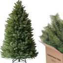 GTPLAYER 6ft Christmas Tree Artificial Xmas Tree with 1000 Branch Tip, 1 Minute Christmas Tree Party Decorations for Home, Foldable Stand, Easy Assembly (Emerald-green)