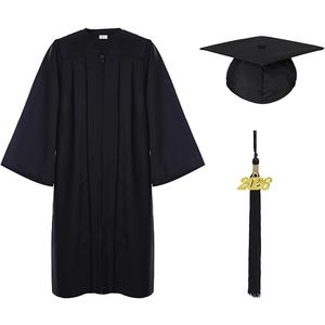 GraduationMall Matte Graduation Gown Cap Tassel Set 2026 for High School and Bachelor,  45''(5'0''-5'2'') Black
