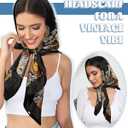 AWAYTR 35 Large Square Satin Head Scarf - 3Pcs Satin Hair Scarves Silk Bandana Scarf Headscarf Silk Feeling Scarf for Women
