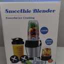 12-Piece Smoothie Blender Maker 25,000 RPM Personal Blender for Ice Crushing Smoothies & Frozen Drinks Nuts with 23oz, 32oz, 37oz Portable Cups Two 6-Leaf Stainless Steel Blades, Silver