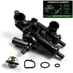 Upgrade Jounrey/Compass/Patriot Engine Coolant Thermostat Housing Assembly Kit Compatible with 2007-2017 Patriot/Compass | 2009-2020 Journey | 2007-2009 Caliber & More Replaces 902-319, 68003582AB