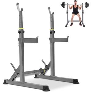 Adjustable Squat Rack,Multi-Function Barbell Rack for Weight Lifting and Home Gym Fitness Workout Portable Squat Bench Press