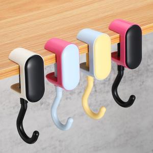 Novabright 4 Pack Adjustable Table Hooks for Hanging Purse Bags Heavy Duty No-Drill Desk Hooks Under Desk Bag Holders Multi-use Organizer for Handbag, Backpack, Headphone Office Table Accessories