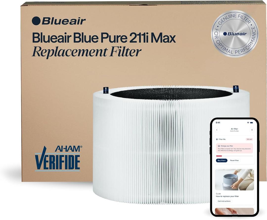 BLUEAIR Genuine F2MAX Filter for Blue Pure 211i Max HEPASilent Technology, Particle + Carbon, Fits 211i Max Only (Not 211+ or 211+ Auto)