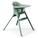 Mompush Olli 7-in-1 Convertible High Chair for Babies and Toddlers  Adjustable Height & Footrest, Dishwasher-Safe Tray, Compact Foldable Design for Easy Storage & Travel, Lightweight Yet Durable (Mint Green)