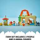 LEGO DUPLO Town Caring for Animals at The Farm Building Toys Playset - Learning, Educational Toys for Toddlers & Preschool, Ages 2+ - Building Blocks for Pretend Play Set W/Animal Figures - 10416