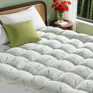 3 Inch Mattress Topper King Size - 1500GSM 3D+7D Down Alternative Fill,Viscose Made from Bambu Cover,Cooling Extra Firm Pillow Top Mattress Pad for Back Pain with 6"-18" Deep Pocket (78"x80")