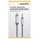 Acoustix™ Auxiliary Braided Audio Cable, 6 ft, White