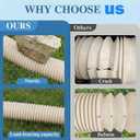 4 Pack Gutter Downspout Extensions for Rainwater Drainage, 4” Diameter Thickened Flexible Downspout Extender Extendable from 21" to 67"(Limestone)