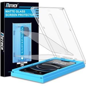 Mothca 2 Pack Matte Glass Screen Protector for iPhone 13 Pro Max/iPhone 14 Plus 6.7 [Auto Fit Box Dust-Free] Full Coverage Anti-Glare & Anti-Fingerprint Tempered Glass, Bubble Free, Smooth as Silk