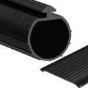 ToLanbbt 17FT Garage Door Bottom Seal Strip for Clopay, EPDM Garage Door Rubber Weather Stripping Replacement for Single Slot, Blocks Cold/Hot Winds, Black (Black-0.37" Trapezoid)