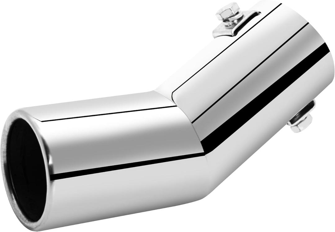 Car Stainless Steel Exhaust Tips Fit 0.75 to 1.5 Inch Car Exhaust Pipe Modification Tail Throat Tail Pipe Steel Exhaust Tips Finish Tailpipe