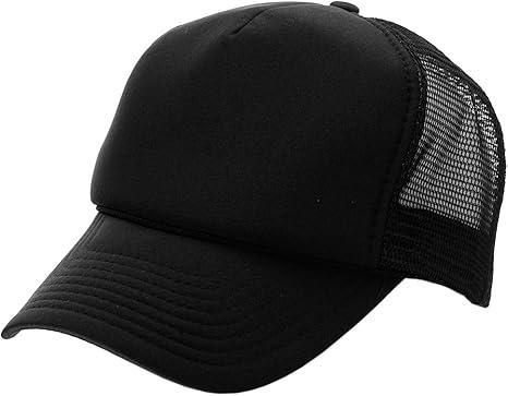 Blank Mesh Adjustable Snapback Cotton 6-Panel Trucker Hat Cap