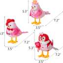 3 PCS Decorations Birds,Love Birds Decor Set of 3 Holding Love Sign Birds, Decorations for Home Table Tray Ornaments,Sweet Gifts for Women