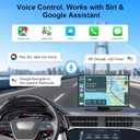 9" Wireless CarPlay & Android Auto Screen with Backup & Dash Cam | Portable CarPlay Screen with Android Auto, GPS Navigation, Backup Camera, BT 5.0, FM, Voice & Mirror Link for Any Car