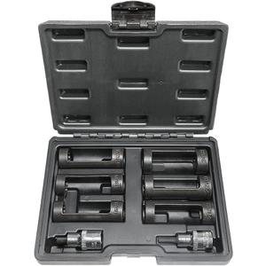 Strut Nut Socket 16mm 18mm 19mm 21mm 22mm 24mm with 12 Point 1/2" Drive Suspension Strut Spreader Socket 8pc Shock Absorber Tool