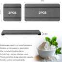 4PCS Stone Drying Trays for Bathroom Sink and Kitchen Counter, Water Absorbing Stone Tray with Diatomaceous Earth, Soap Dish and Coaster