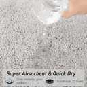 CHEZARTEMIS Luxury Quick Dry Non-Slip Bathroom Rugs17'' x 24'' Light Grey Highly Absorbent Washable and Ultra Soft, Extra Thick Fluffy Bath Mats for Shower/Kitchen/Bathtub Floor