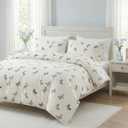 Butterfly Duvet Cover Set Queen Size 100% Cotton Duvet Cover 3 Pcs Cute Butterfly Printed Comforter Cover with Zipper Closure Soft and Lightweight Cotton Duvet Cover
