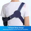 VELPEAU Arm Sling Shoulder Immobilizer for Women and Men, fit Left or Right Arm - Rotator Cuff Support Brace -Medical Sling for Shoulder, Clavicle, Elbow Injury (Breathable type, Large: Bust 33.5-41)