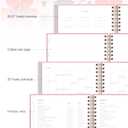 And Per Se 2026 Planner with Pattern, A4 Size-Daily, Weekly & 18-Monthly Planner, Daily Schedule, Monthly Tabs, 100 GSM Thick Paper(Elegant Florals) (Flower03)