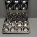 P&P CHEF Muffin Pan Cupcake Baking Pan Set, Stainless Steel Muffin Tin Tray for Mini Cake Tart Quiche, Oven & Dishwasher Safe, Non-toxic & Heavy-duty, (12 Cup, 2Pcs) Silver 