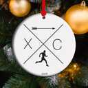 2025 Running Christmas Ornament, XC Run Lover Gift, Cross Country Gifts for Male Runner Marathoner (C6)