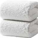 REDKISS Ultra-Plush Bath Towel Set - 900GSM Premium Thick Cotton for Bathroom & Spa, Super Absorbent Bath with No Shedding (2-Piece Bath Twoel Set for Adults, Luxury Hotel & Home Use)-White