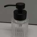 Easy Tang Glass Foaming Soap Dispenser with Black Pump, 12 OZ Vintage-Inspired Modern Glass Refillable Bottle, Hand Soap for Bathroom Countertop and Kitchen