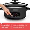 BLACK+DECKER 7-Quart Slow Cooker, SCD4007, Chalkboard Exterior, Locking Lid, 3 Heat Settings, Removable Stoneware Crock