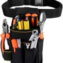 Hardware Tool Storage Belt Bag Pouch Multifunctional Electrician Tool Bag with Portable Adjustable Waist Belt Tool Storage Pouch for Electricians,Carpenters,Gardeners(900D)