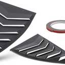 Side Window Louvers for Chevrolet Camaro LS LT RS SS GTS 2010-2015 Windshield Sun Shade Cover Lambo Style Window Cover Matte Black(2pcs)
