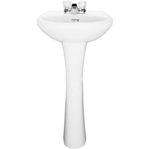 PROFLO PF1131P 19-1/2" Centerset Lavatory Pedestal Sink - Sink Only - White