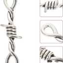 ARTIBETTER Barbed Wire Thorns Jewelry Pendant: 60Pcs Necklace Thorn Pendant Alloy Connector Charms for DIY Jewelry Making Crafting Silver