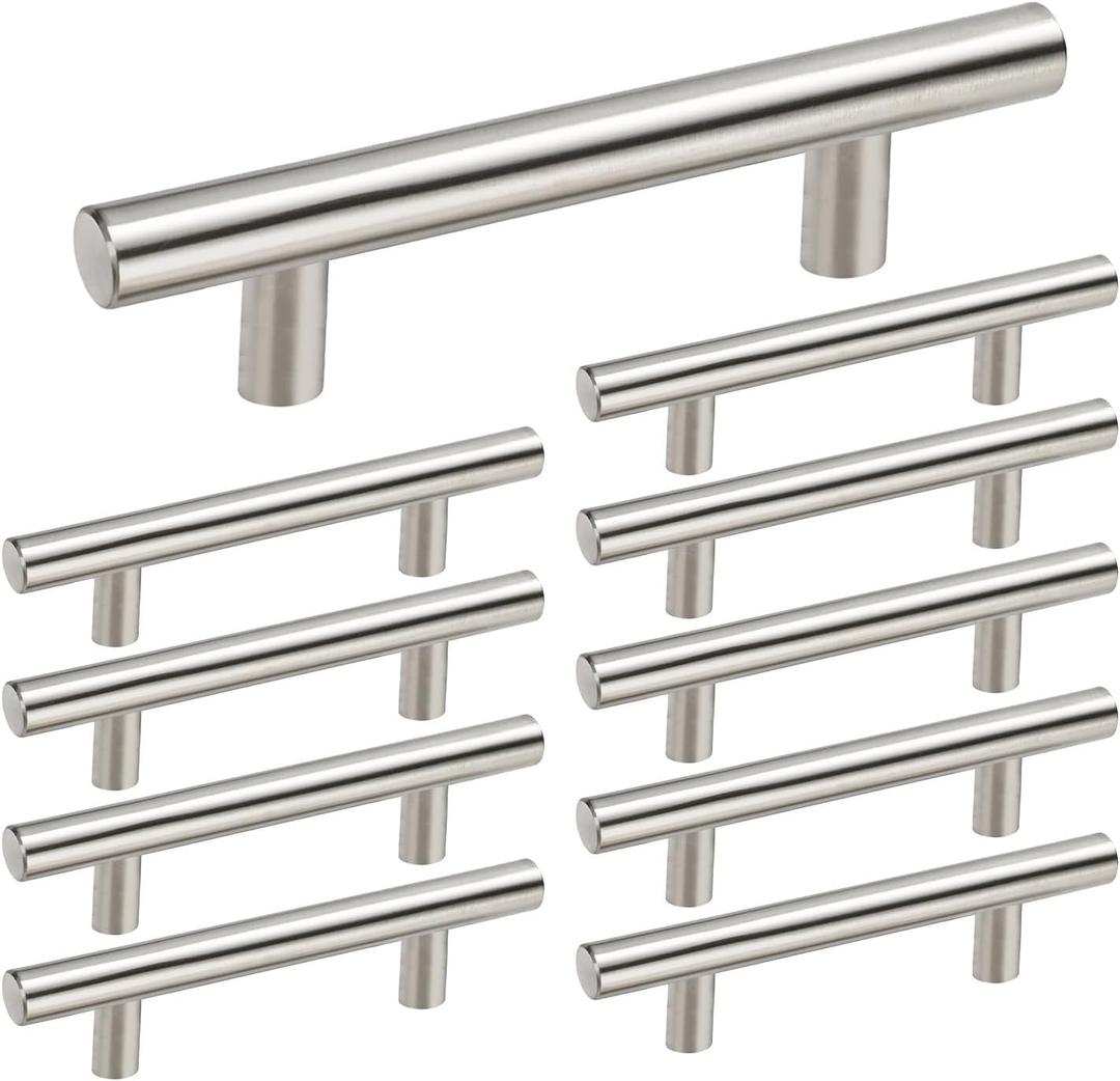 homdiy 10Pack 5in Cabinet Handles Brushed Nickel Cabinet Pulls - Cabinet Door Handles Modern Drawer Pulls for Kitchen Cabinets