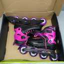 Rollerblade Fury Junior Adjustable Fitness Inline Skate (2-6, Black/Pink)