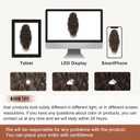 FLUFYMOOZ Wavy Curly Claw Clip Ponytail - Natural Synthetic Hairpiece, 18 Inch (Dark Chocolate Brown)