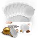 Reusable Vertuo Pods Kit for Nespresso, Reusable Vertuo Capsule for Nespresso with 100PC AL Foil Seals Lids, Refillable Coffee Pods for VertuoLine Compatible with VertuoPlus Espresso Machine
